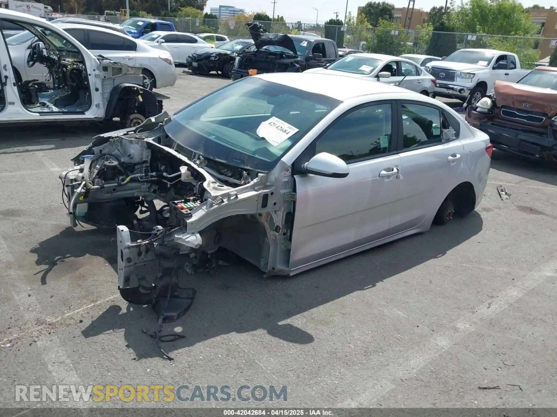 2 Photograph of a damaged car 3KPA24AD2LE294455 KIA RIO 2020