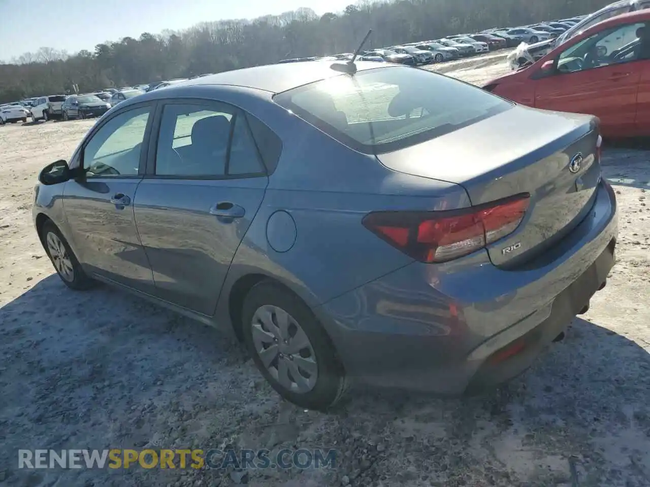 2 Photograph of a damaged car 3KPA24AD8LE346638 KIA RIO 2020