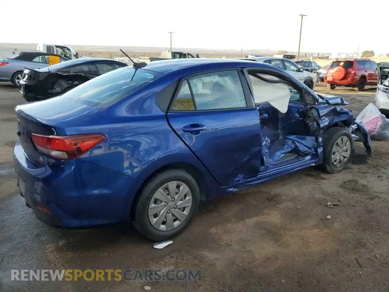 3 Photograph of a damaged car 3KPA24AD9LE320484 KIA RIO 2020