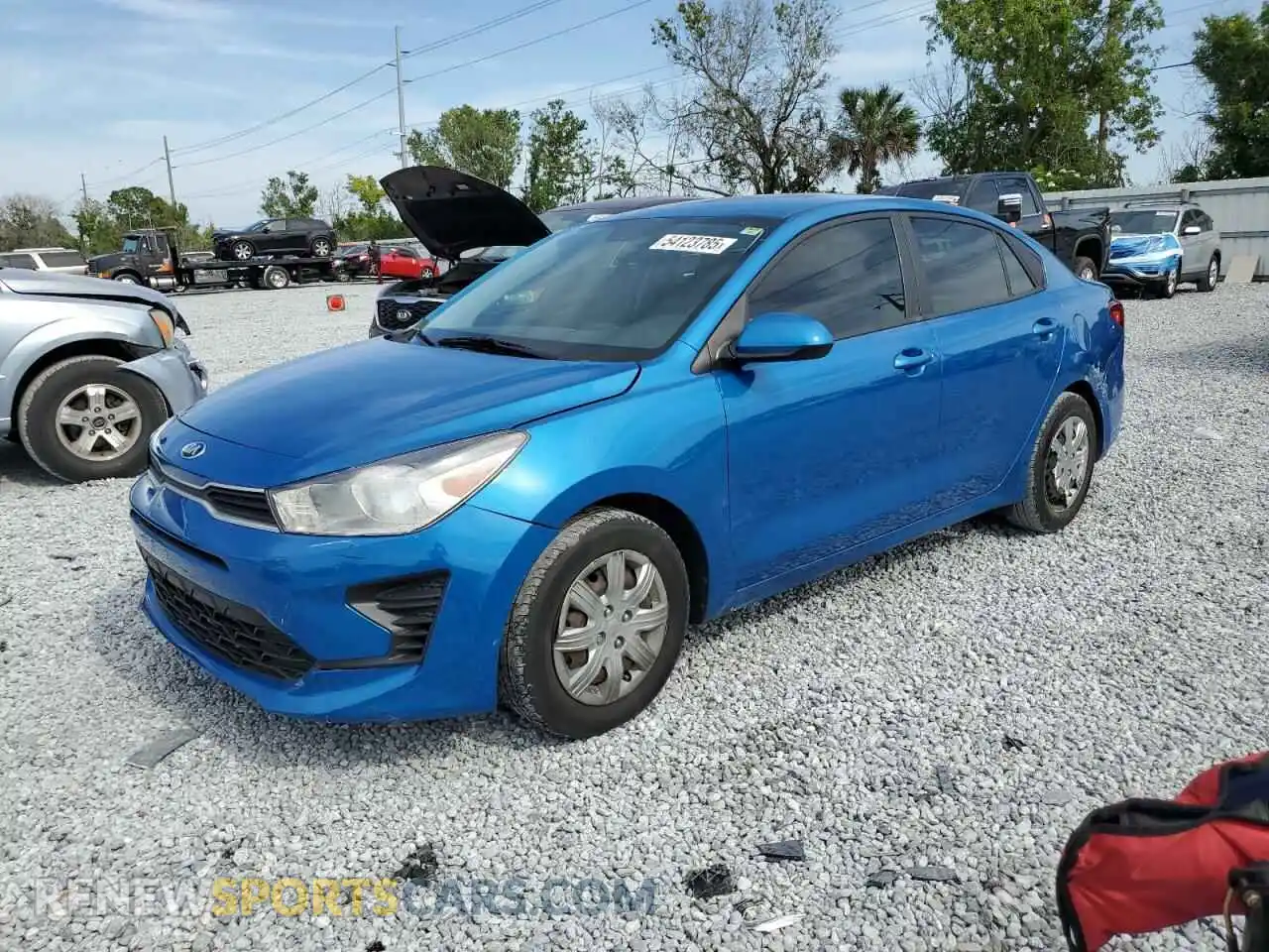1 Photograph of a damaged car 3KPA24AD3ME395280 KIA RIO 2021