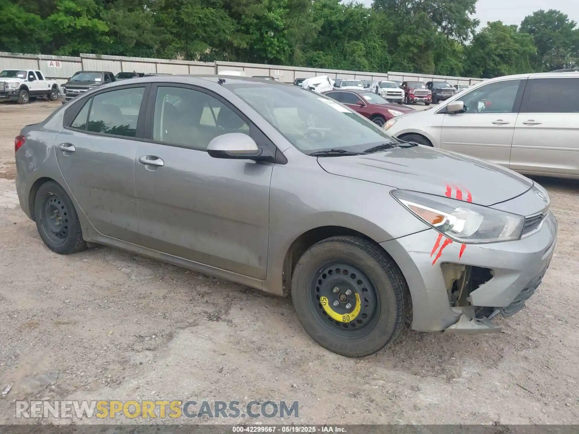 1 Photograph of a damaged car 3KPA24AD3ME405709 KIA RIO 2021