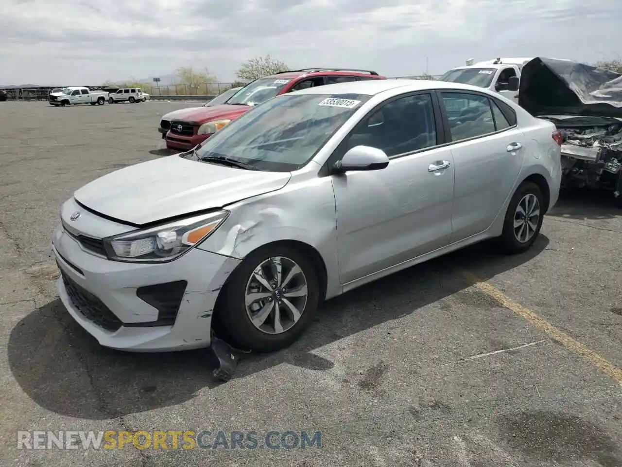 1 Photograph of a damaged car 3KPA24AD4ME386295 KIA RIO 2021