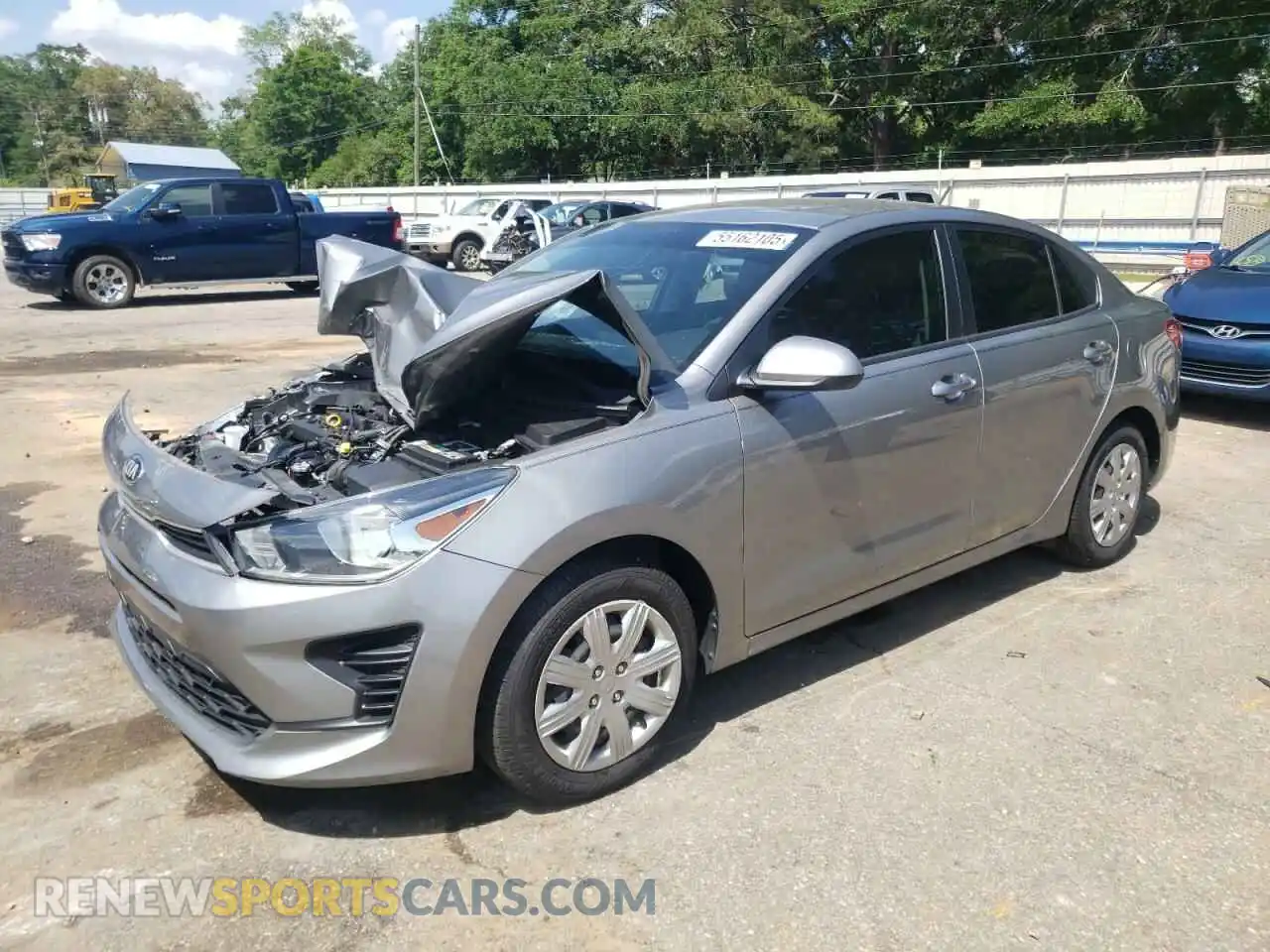 1 Photograph of a damaged car 3KPA24AD8ME384369 KIA RIO 2021