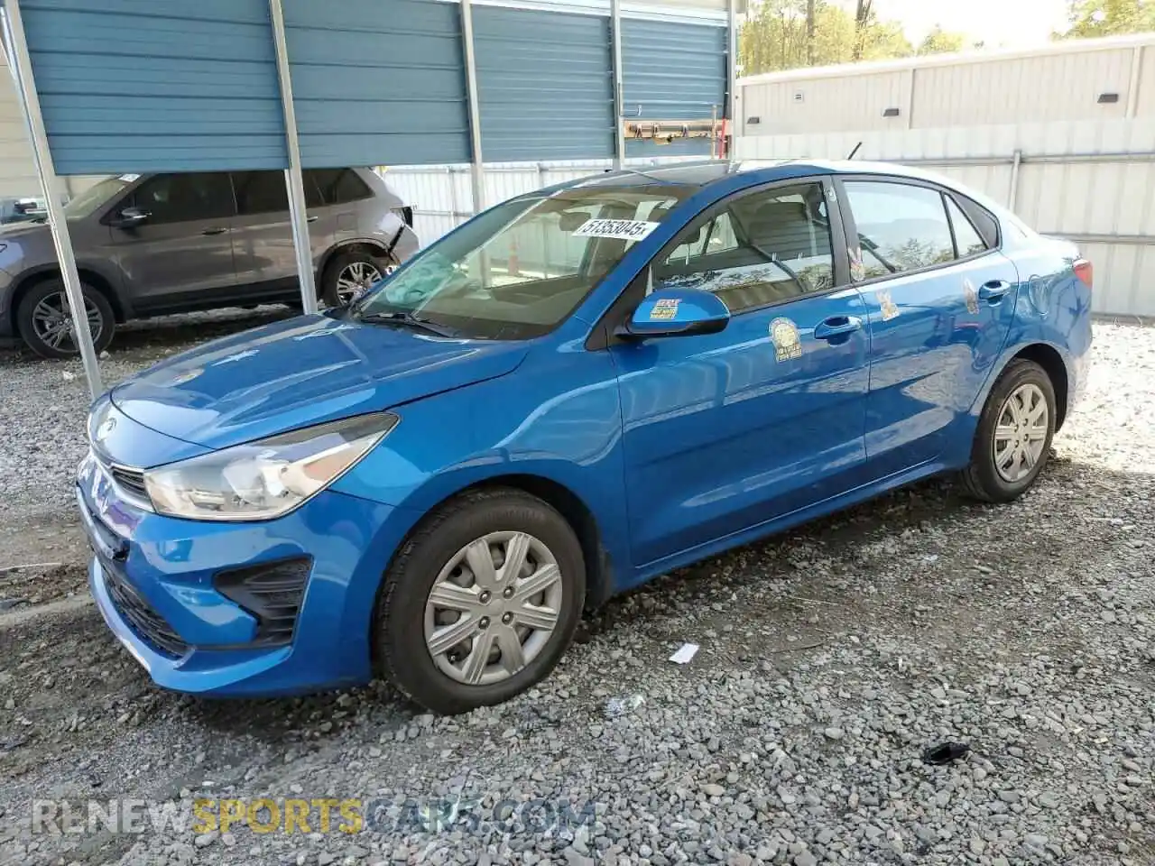 1 Photograph of a damaged car 3KPA24AD8ME395288 KIA RIO 2021