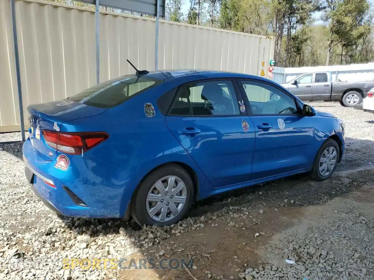 3 Photograph of a damaged car 3KPA24AD8ME395288 KIA RIO 2021