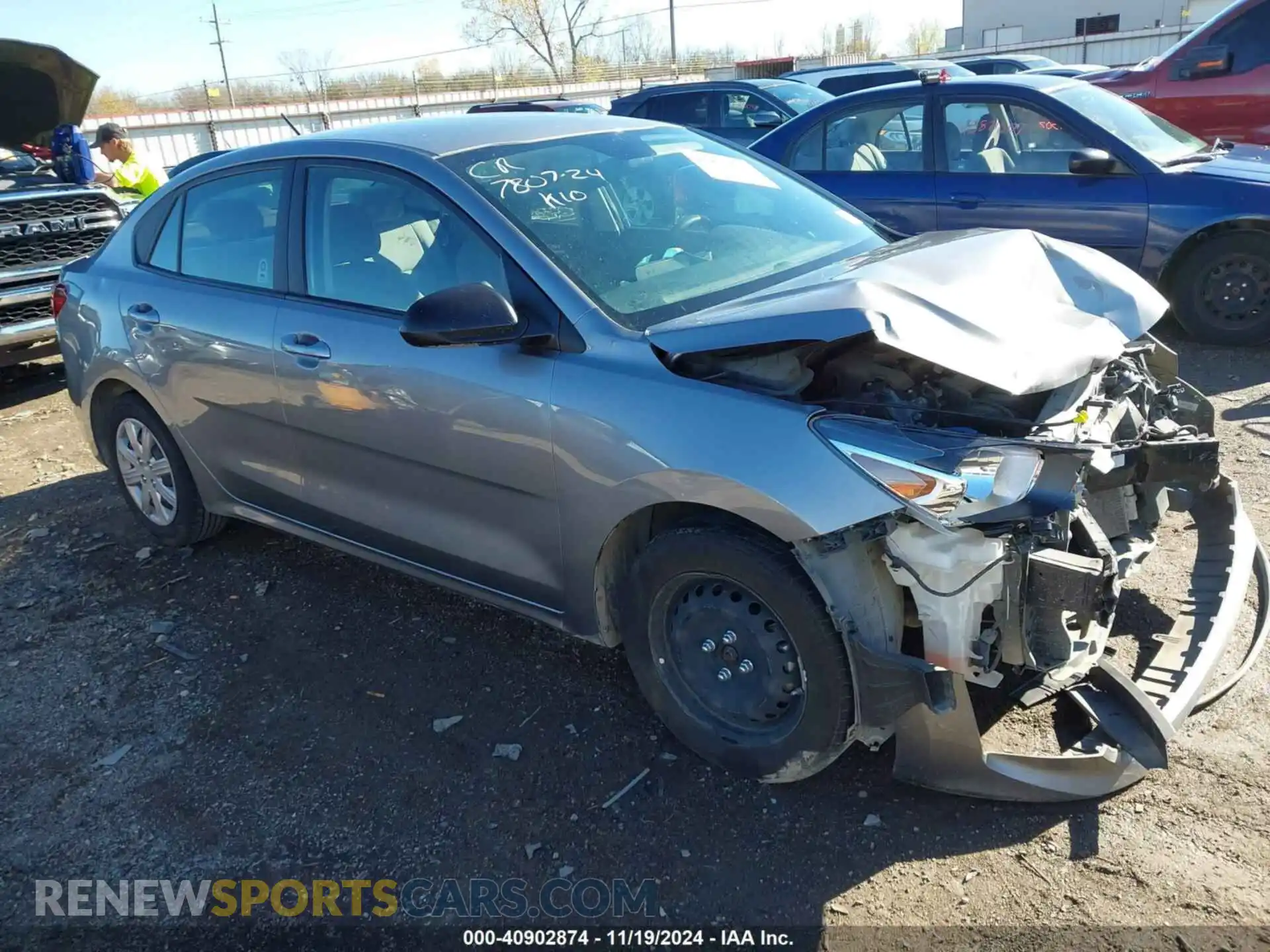 1 Photograph of a damaged car 3KPA24AD9ME392013 KIA RIO 2021