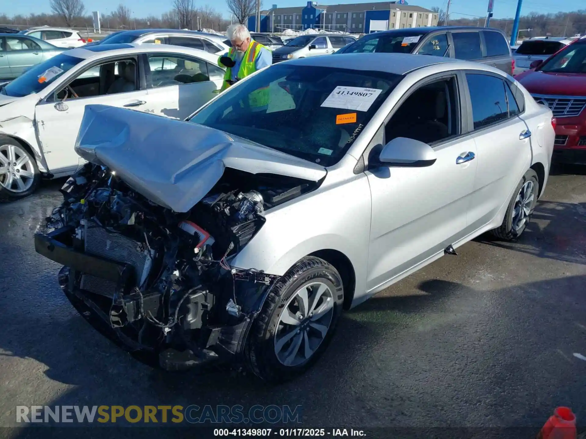 2 Photograph of a damaged car 3KPA24AD3NE441675 KIA RIO 2022