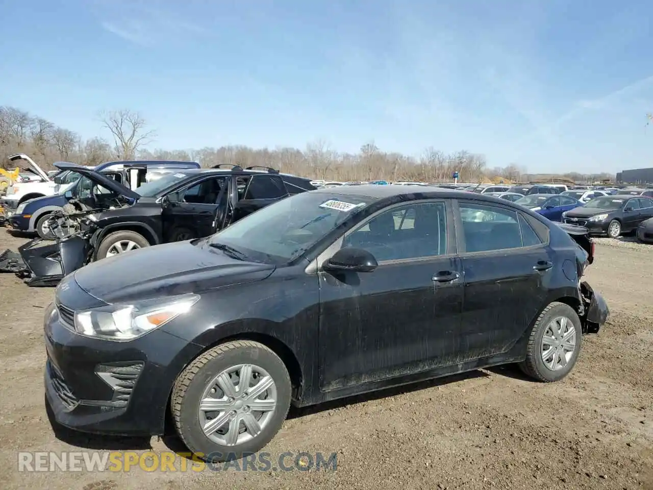 1 Photograph of a damaged car 3KPA24AD3NE501857 KIA RIO 2022