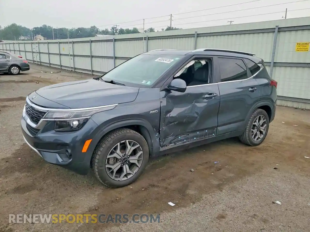 1 Photograph of a damaged car KNDERCAA2M7217938 KIA SELTOS 2021