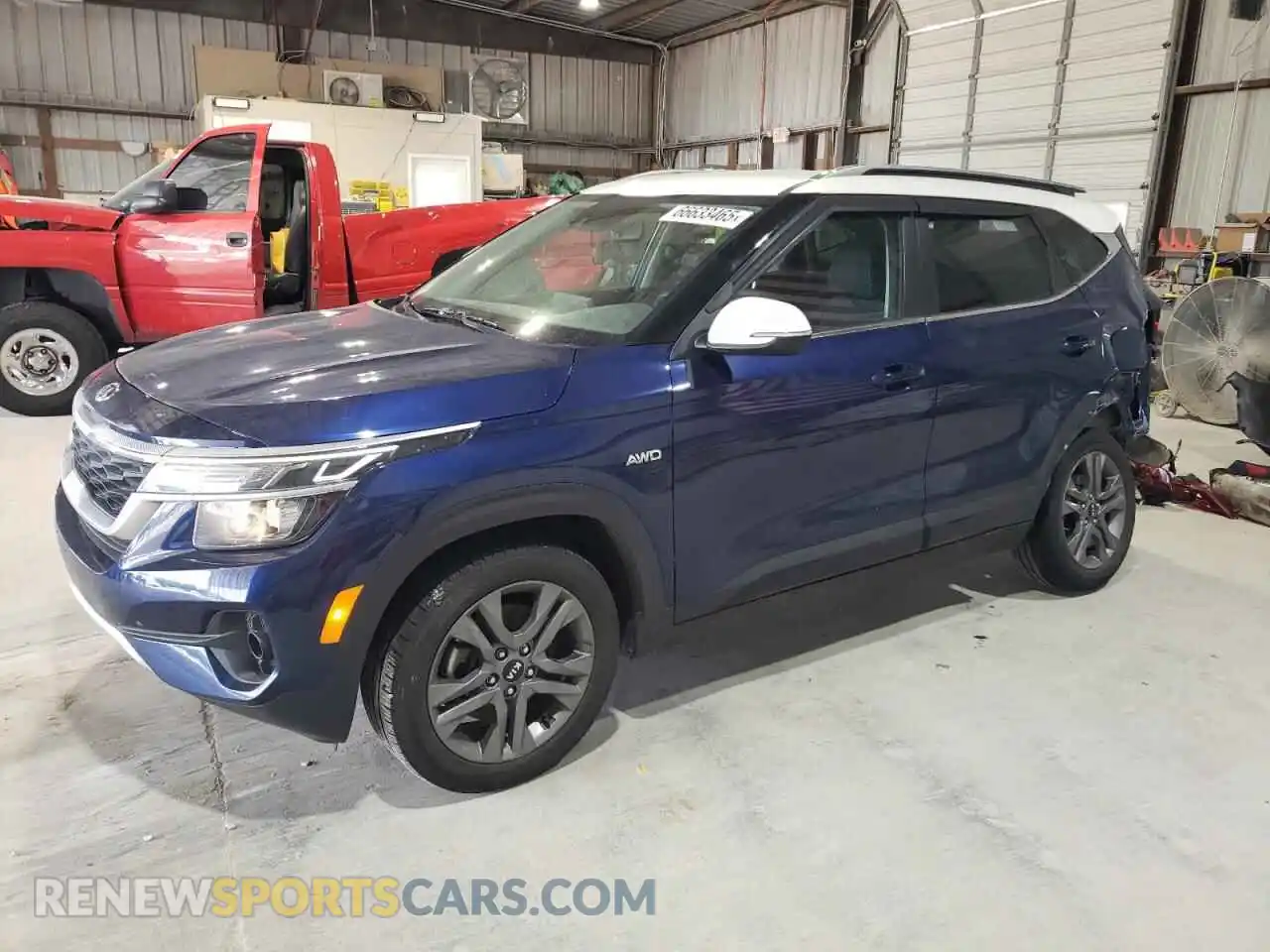 1 Photograph of a damaged car KNDEUCAAXM7058519 KIA SELTOS 2021