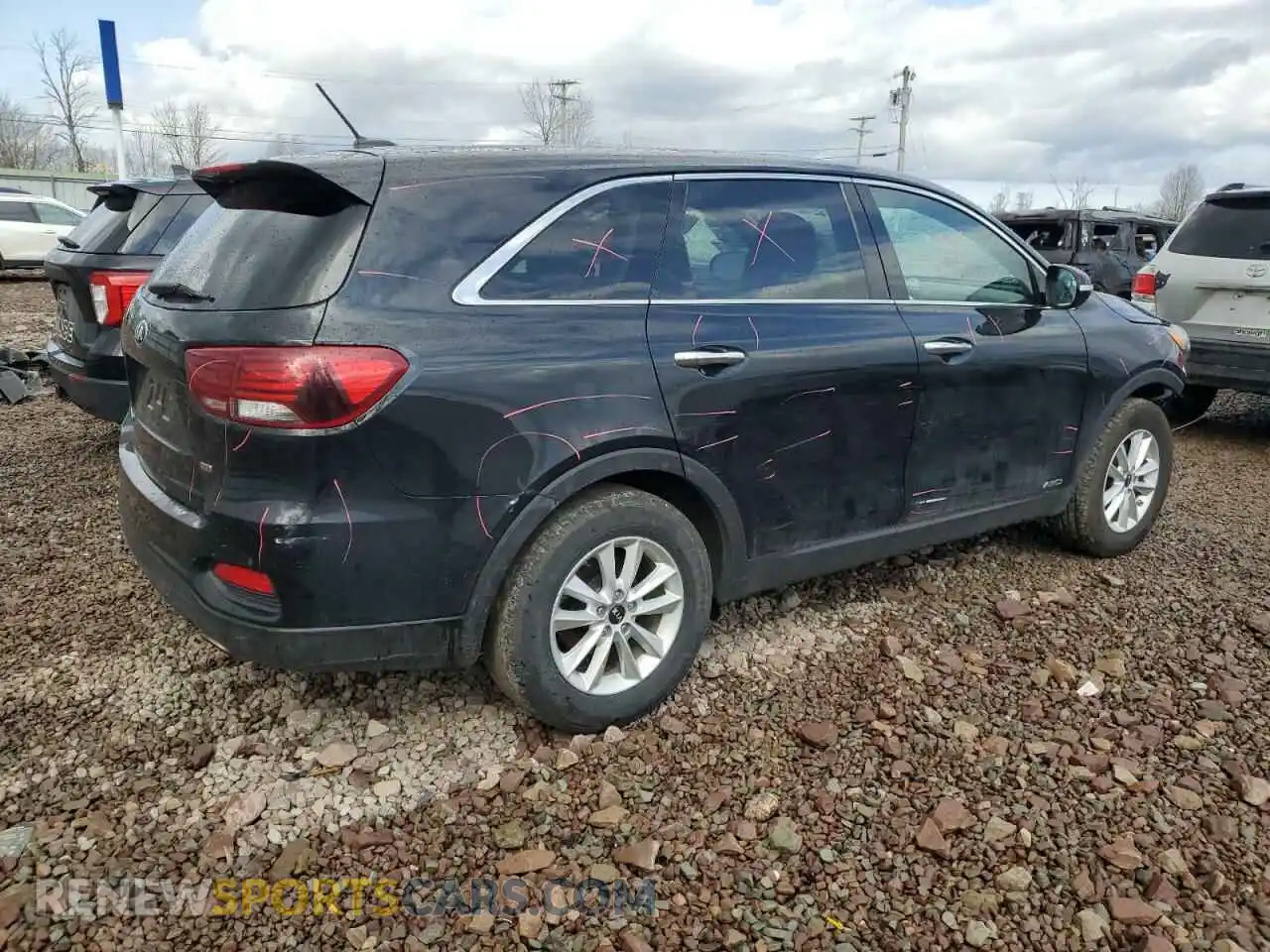 3 fotografías del automóvil dañado 5XYPGDA38LG668752 KIA SORENTO 2020