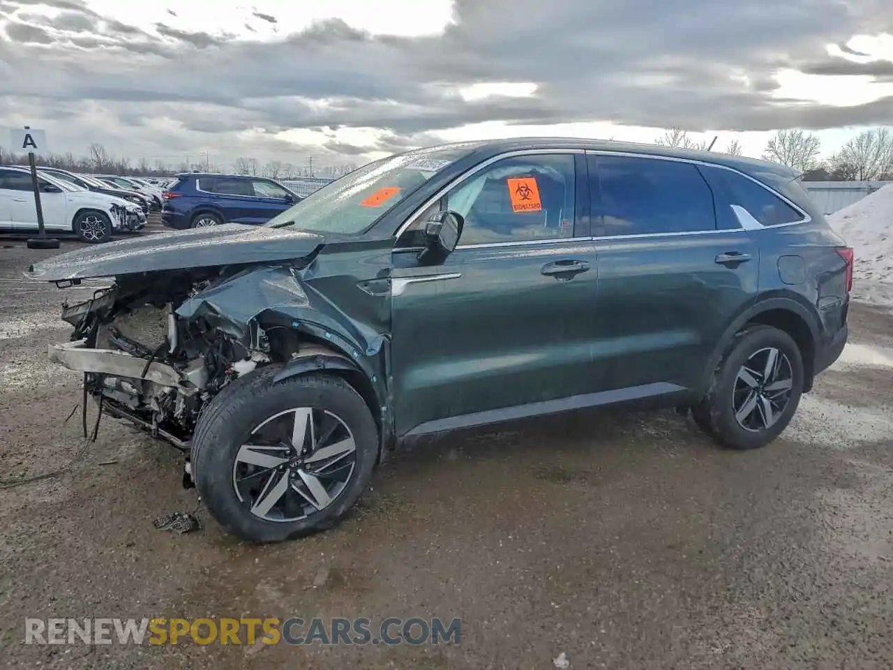 1 Photograph of a damaged car 5XYRGDLC3MG010764 KIA SORENTO 2021
