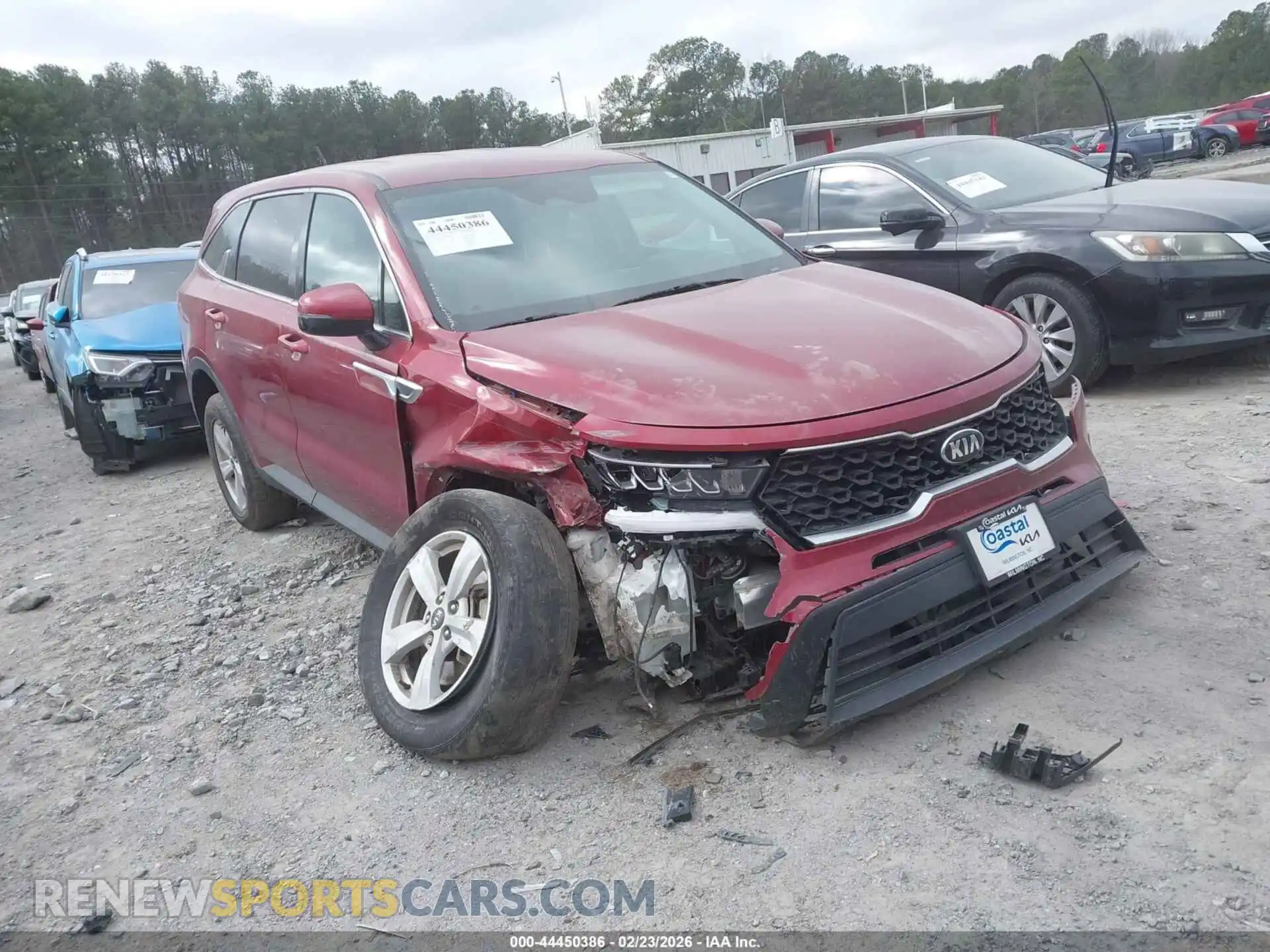 1 Photograph of a damaged car 5XYRGDLC6MG008474 KIA SORENTO 2021