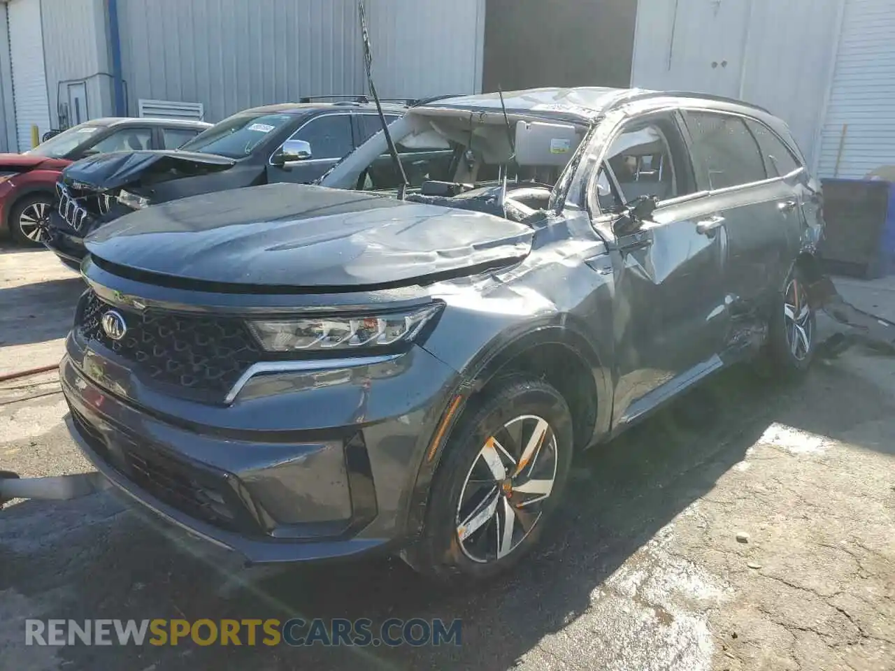 1 Photograph of a damaged car 5XYRH4LF8MG032850 KIA SORENTO 2021