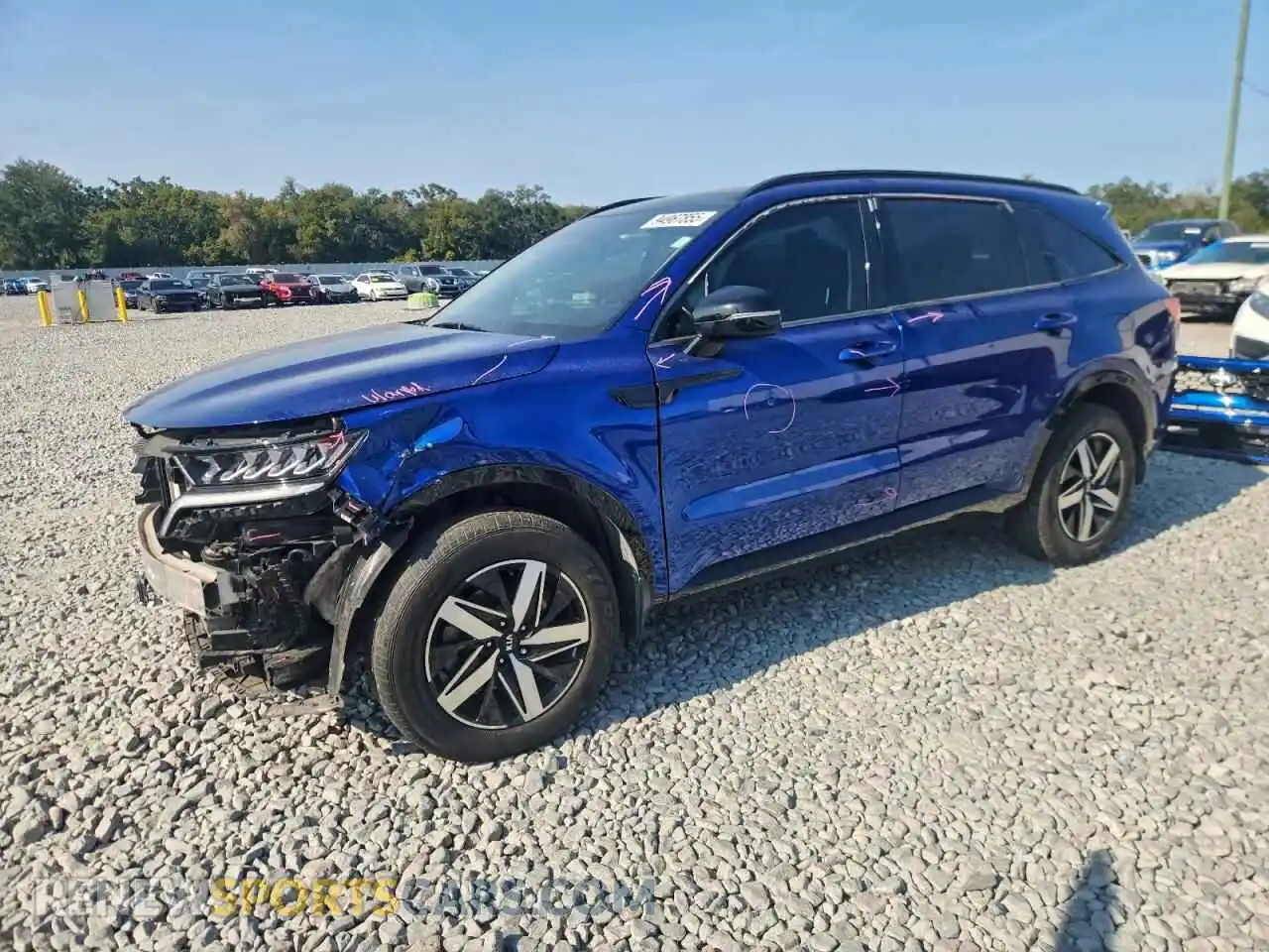 1 Photograph of a damaged car 5XYRHDLF4MG025569 KIA SORENTO 2021