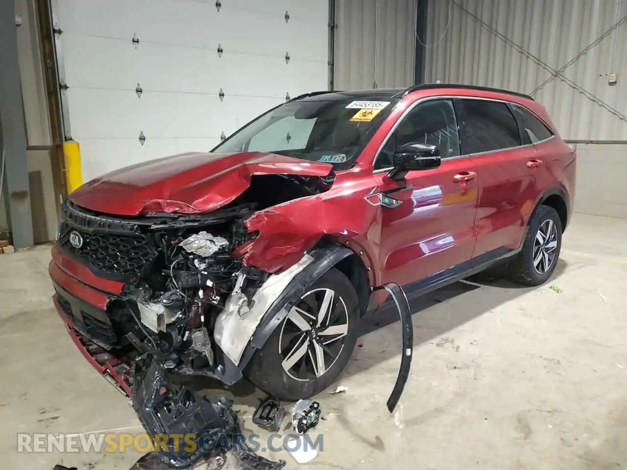 1 Photograph of a damaged car 5XYRHDLF5MG029629 KIA SORENTO 2021