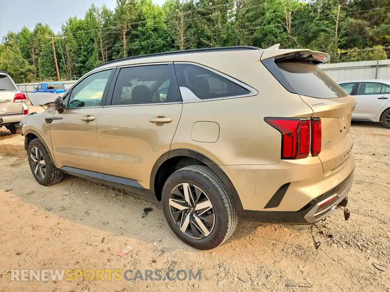 2 fotografías del automóvil dañado 5XYRHDLF5MG064333 KIA SORENTO 2021