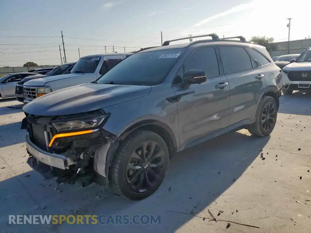 1 Photograph of a damaged car 5XYRK4LF1MG052472 KIA SORENTO 2021