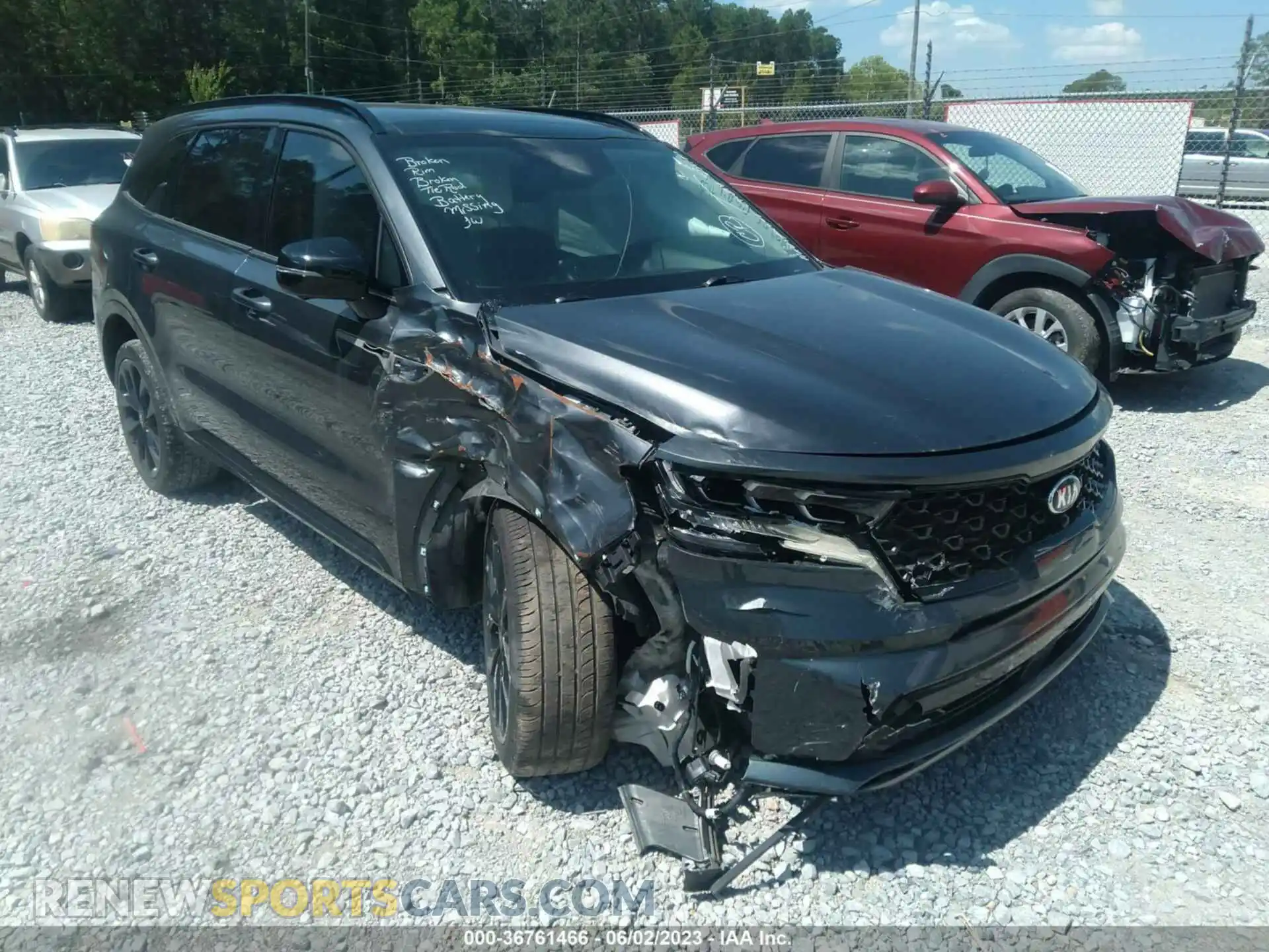 1 Photograph of a damaged car 5XYRK4LF6MG064701 KIA SORENTO 2021
