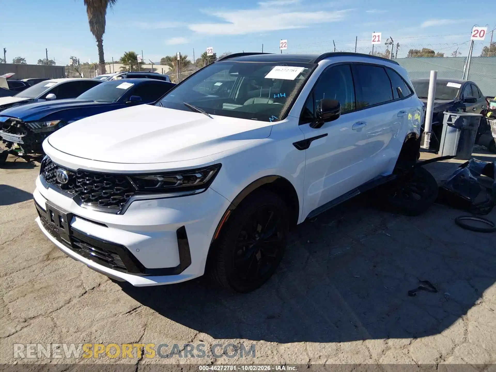 2 fotografías del automóvil dañado 5XYRK4LF9MG044961 KIA SORENTO 2021