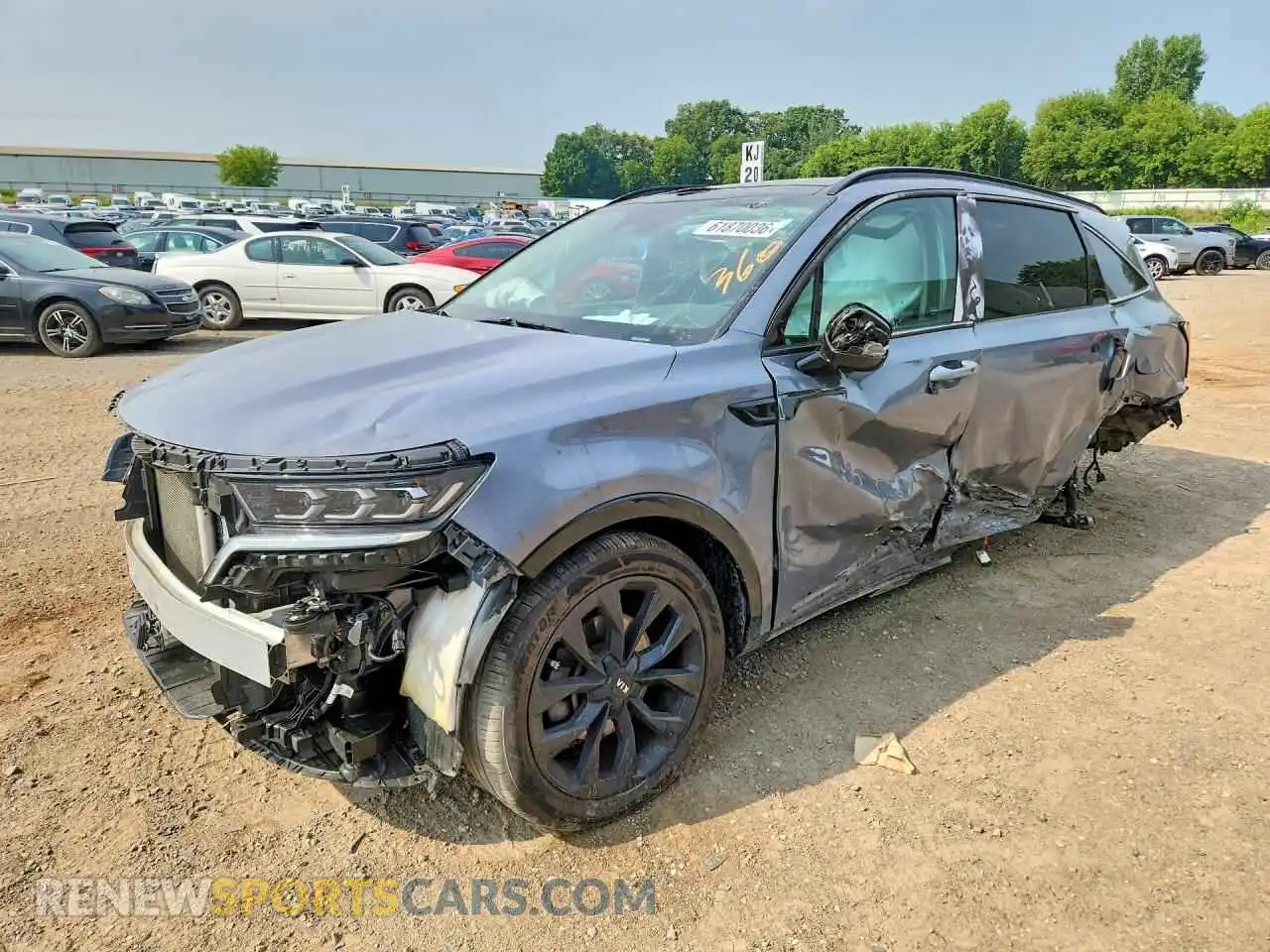 1 Photograph of a damaged car 5XYRKDLF2MG044820 KIA SORENTO 2021