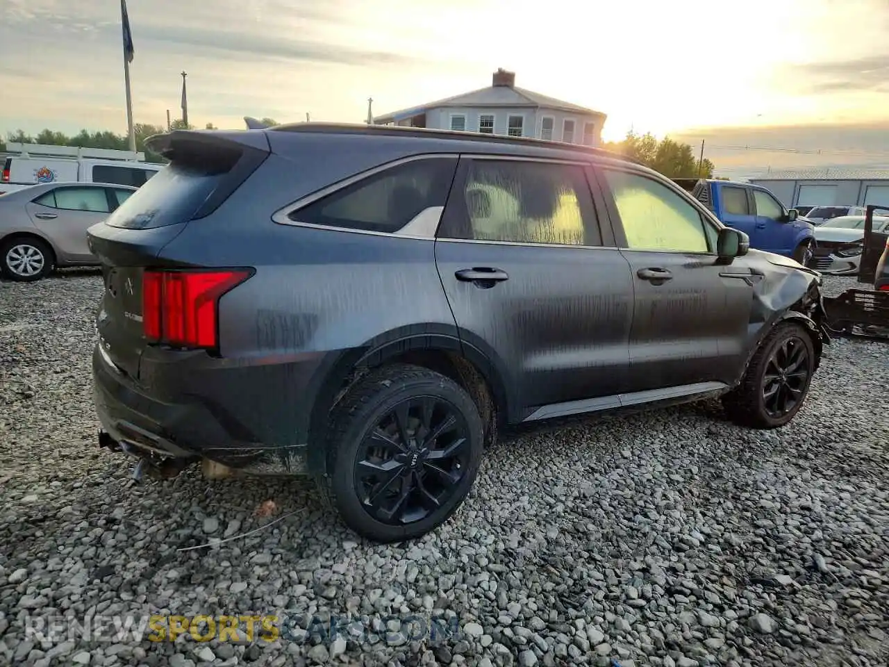 3 fotografías del automóvil dañado 5XYRKDLF4MG056757 KIA SORENTO 2021