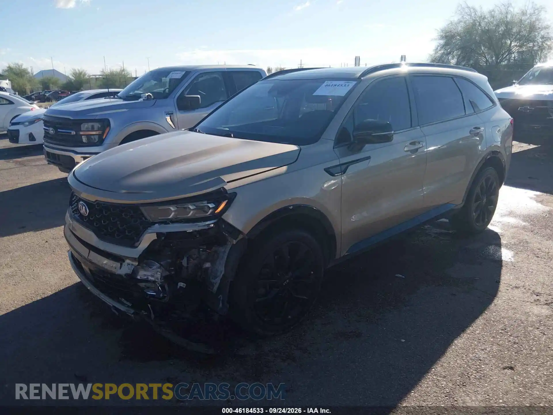2 Photograph of a damaged car 5XYRKDLF6MG053990 KIA SORENTO 2021