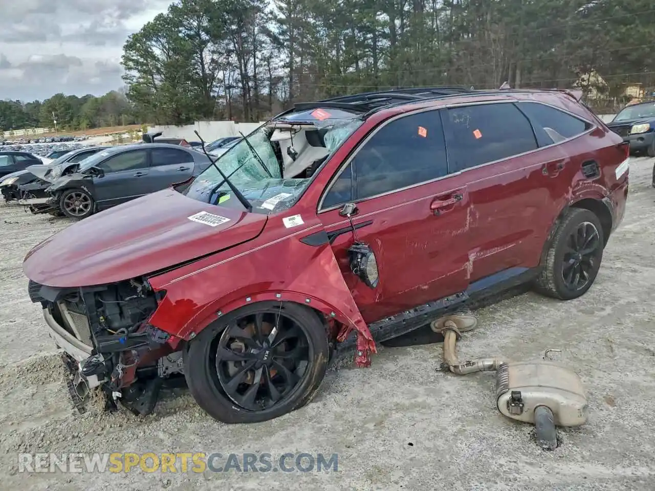 1 Photograph of a damaged car 5XYRKDLF8MG041369 KIA SORENTO 2021