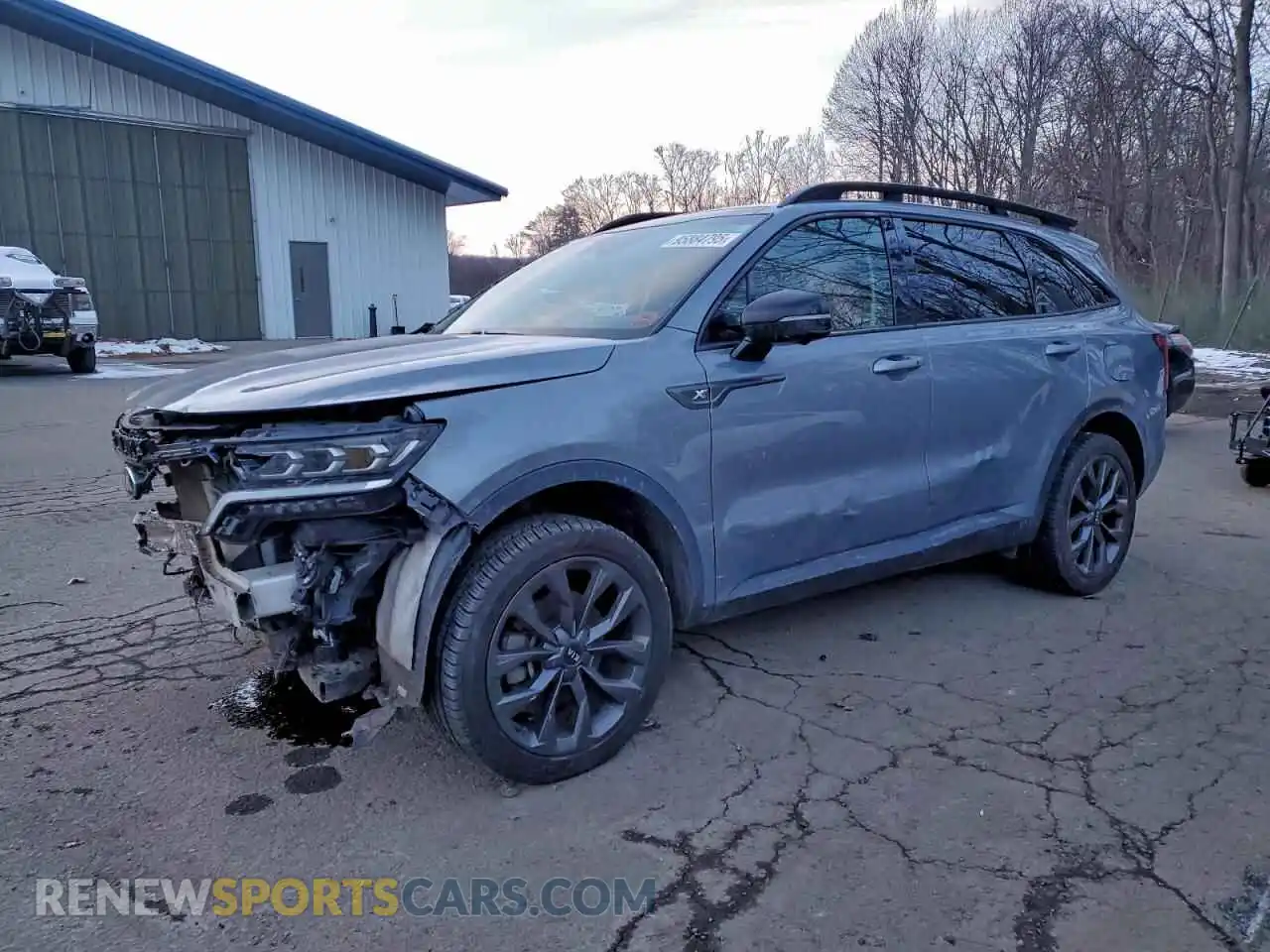 1 Photograph of a damaged car 5XYRKDLF8MG052467 KIA SORENTO 2021