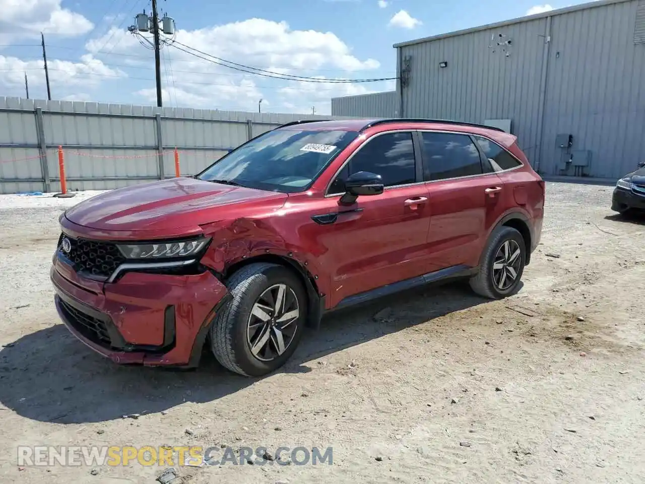 1 Photograph of a damaged car 5XYRL4LC0MG057388 KIA SORENTO 2021