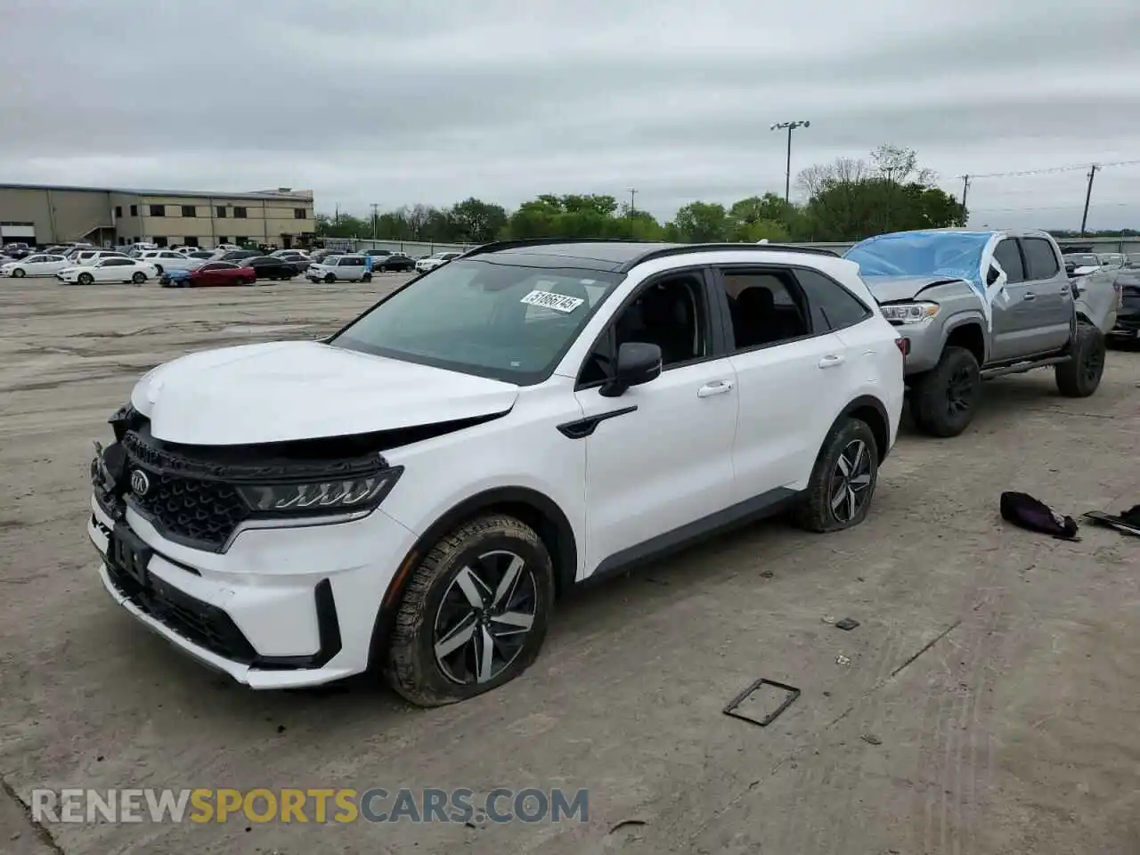 1 Photograph of a damaged car 5XYRL4LC4MG066708 KIA SORENTO 2021