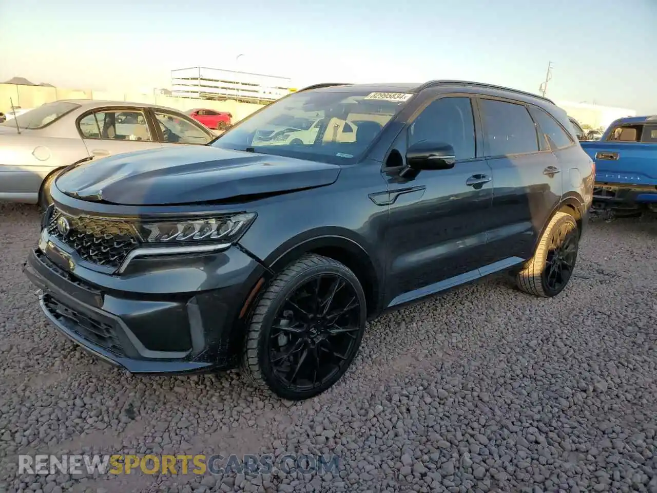 1 Photograph of a damaged car 5XYRL4LC8MG008424 KIA SORENTO 2021