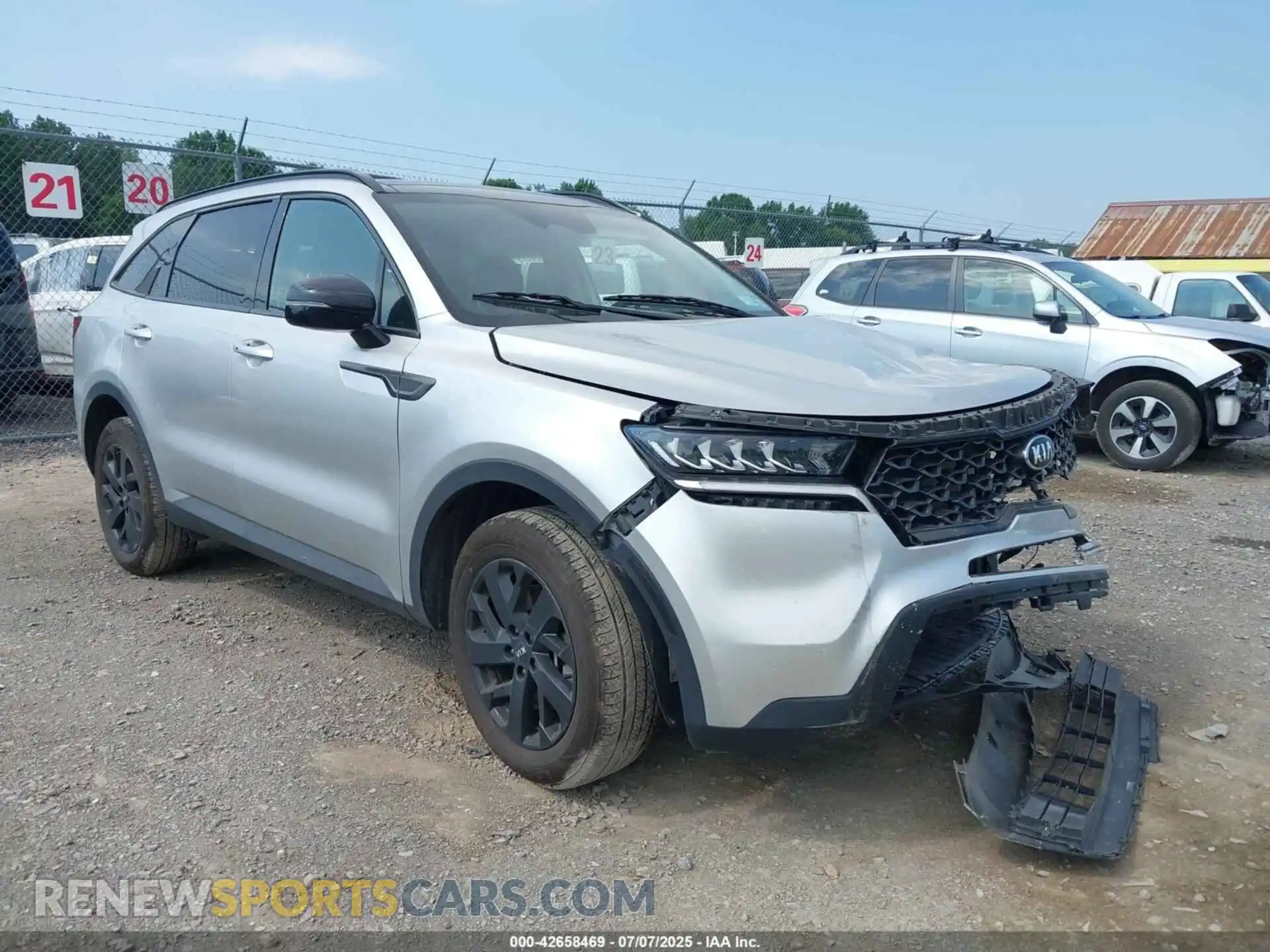 1 Photograph of a damaged car 5XYRLDLC4MG007285 KIA SORENTO 2021