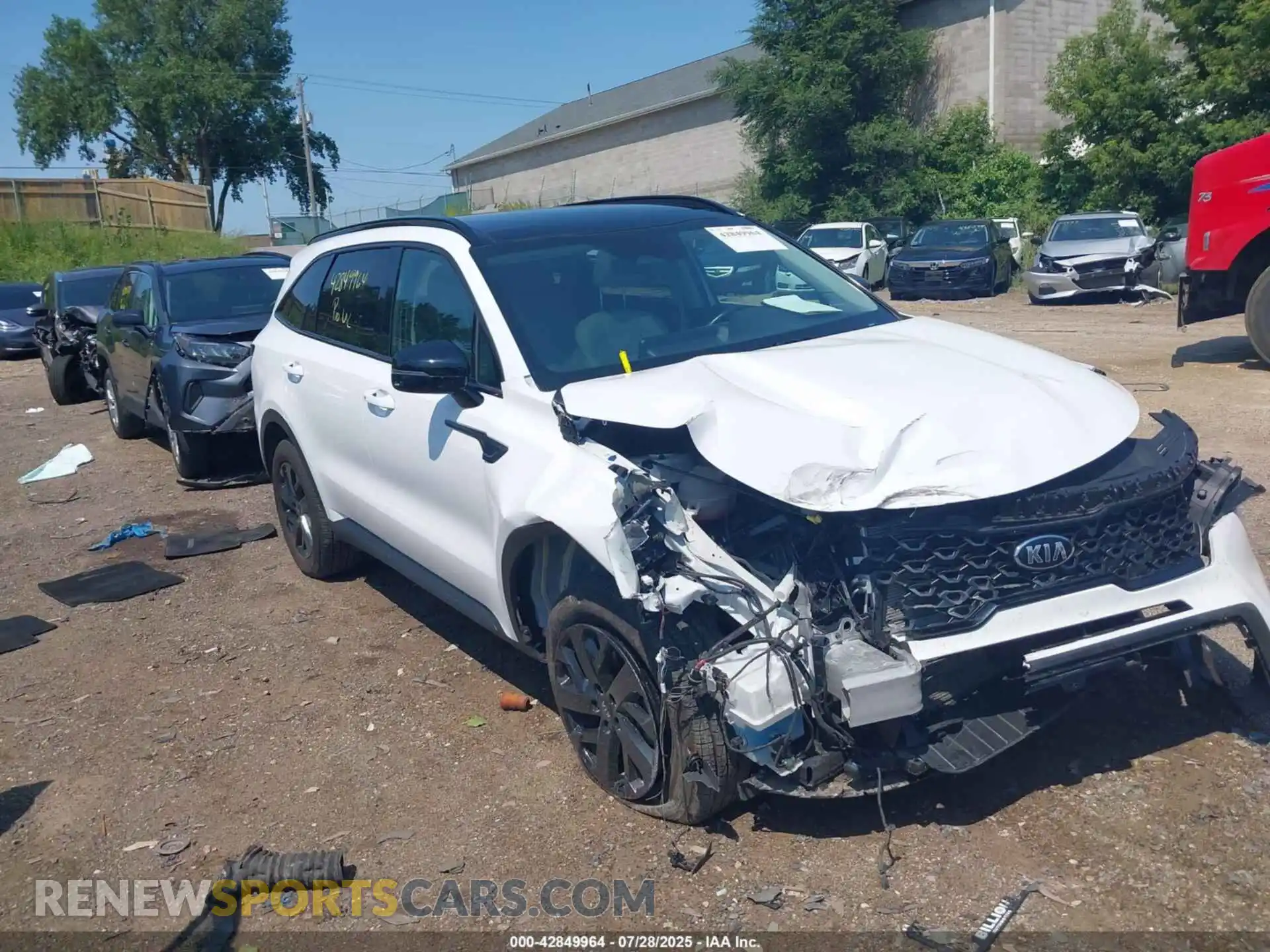 1 Photograph of a damaged car 5XYRLDLC7MG069649 KIA SORENTO 2021