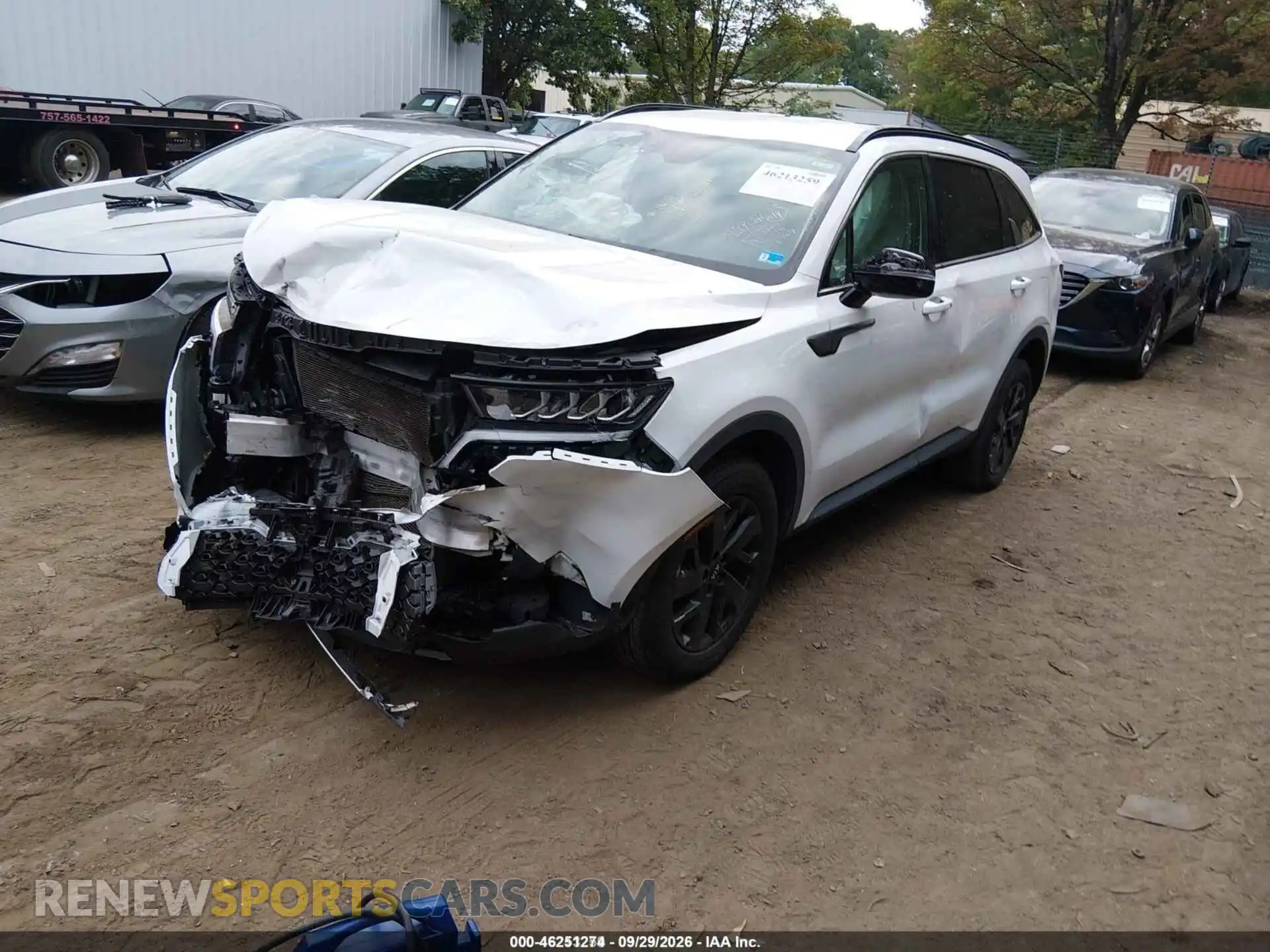 2 fotografías del automóvil dañado 5XYRLDLC9MG004186 KIA SORENTO 2021