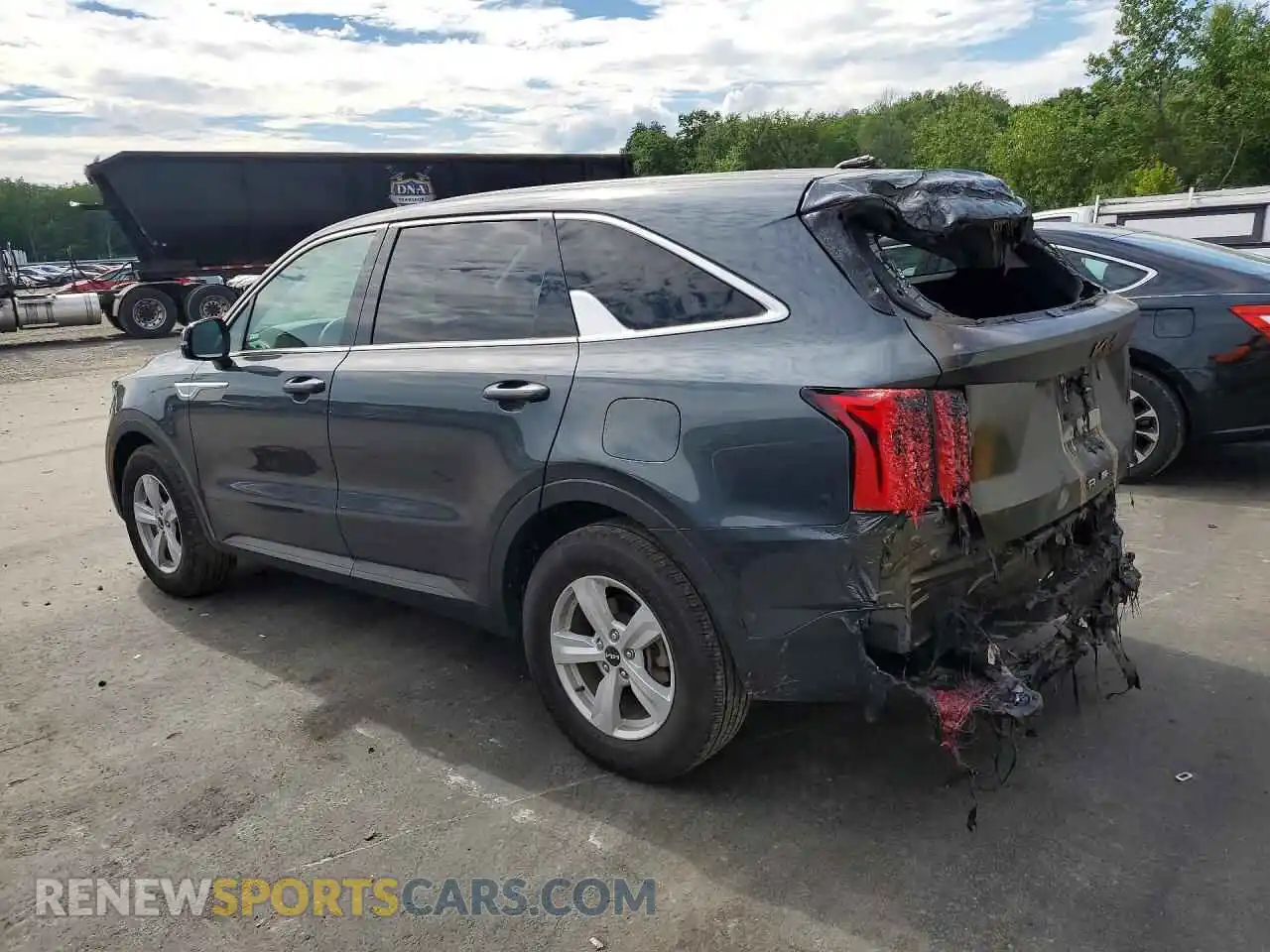 2 Photograph of a damaged car 5XYRG4LC5NG134746 KIA SORENTO 2022