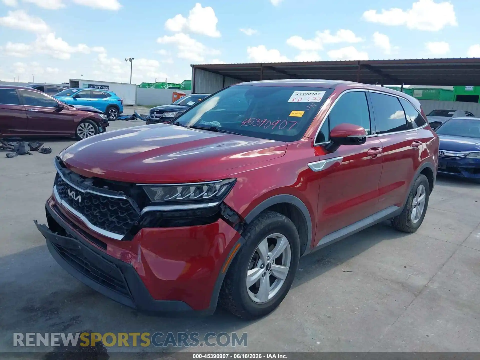 2 Photograph of a damaged car 5XYRG4LC6NG092345 KIA SORENTO 2022
