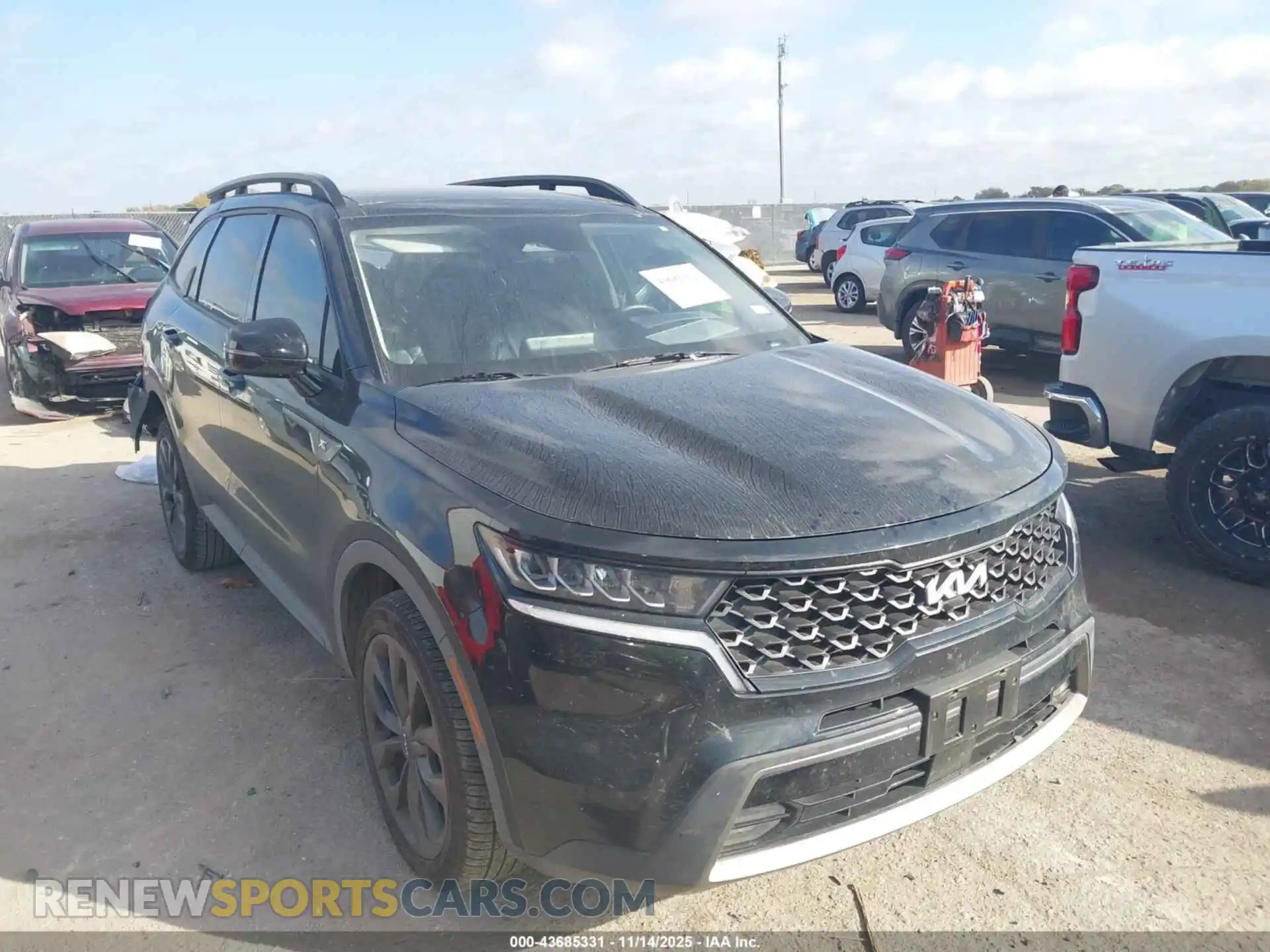 1 Photograph of a damaged car 5XYRHDLF9NG077409 KIA SORENTO 2022
