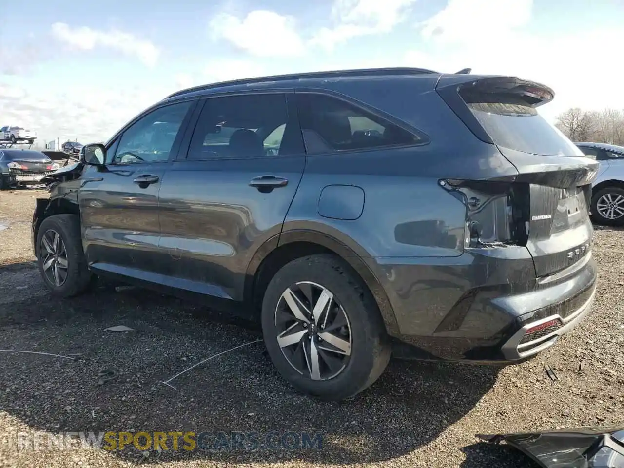 2 fotografías del automóvil dañado 5XYRL4LC5NG155074 KIA SORENTO 2022