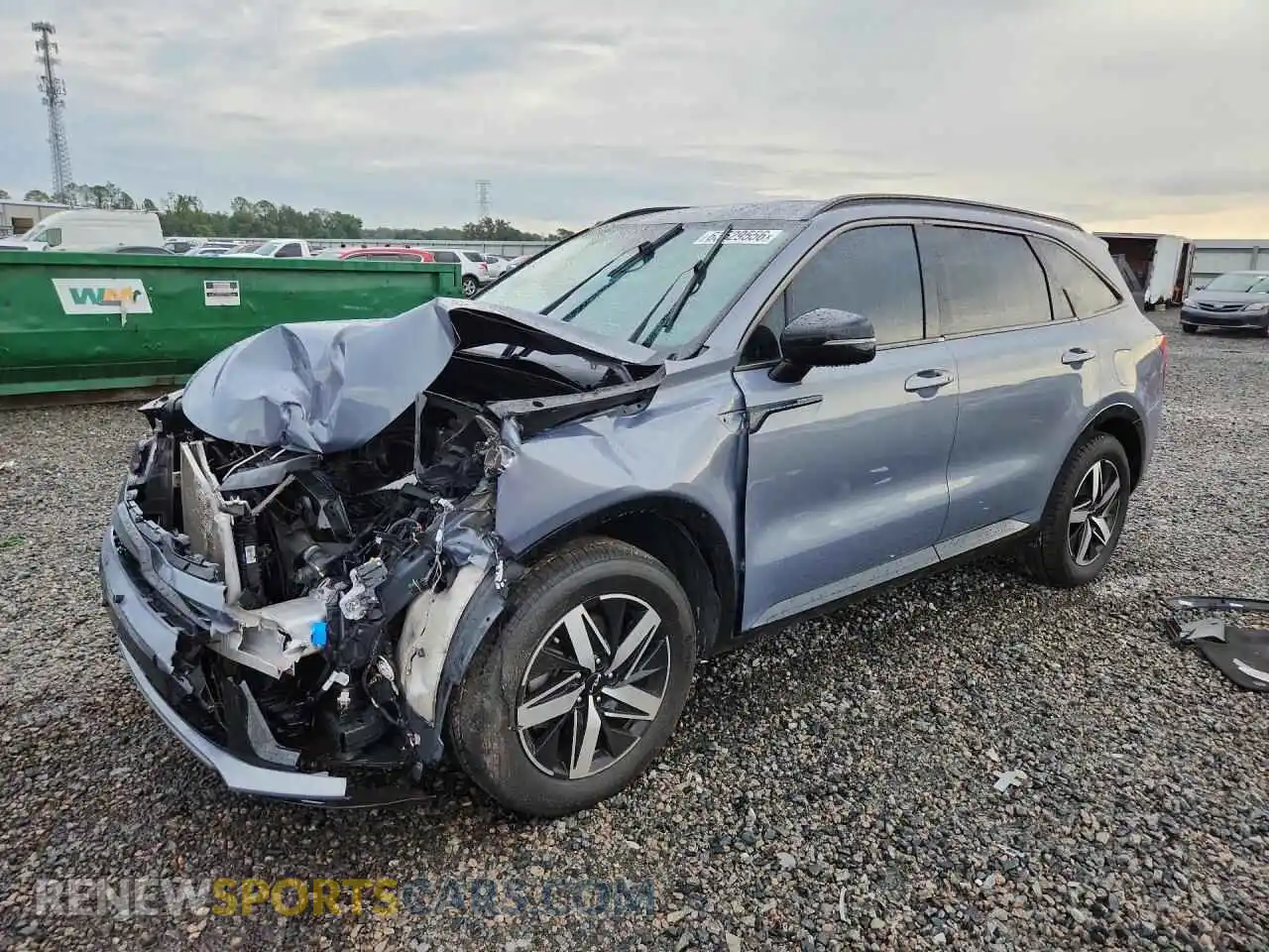 2 fotografías del automóvil dañado 5XYRL4LC6NG098609 KIA SORENTO 2022