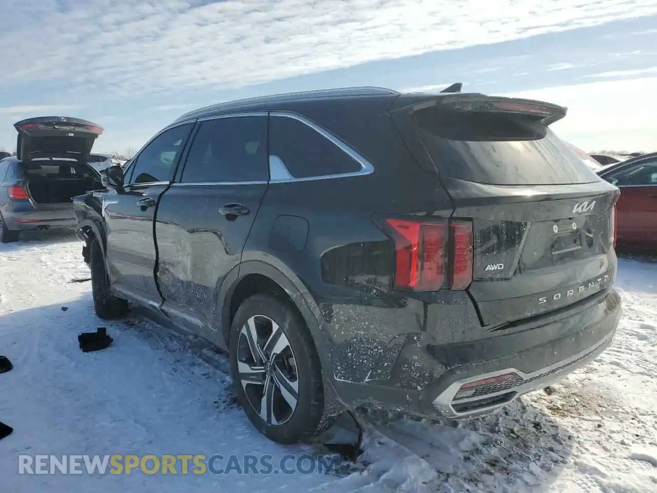 2 Photograph of a damaged car KNDRHDLG3N5117372 KIA SORENTO 2022