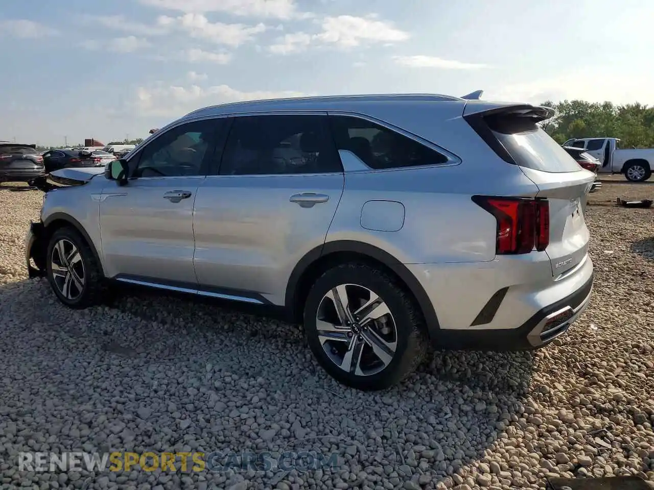 2 fotografías del automóvil dañado KNDRHDLG5P5206900 KIA SORENTO 2023