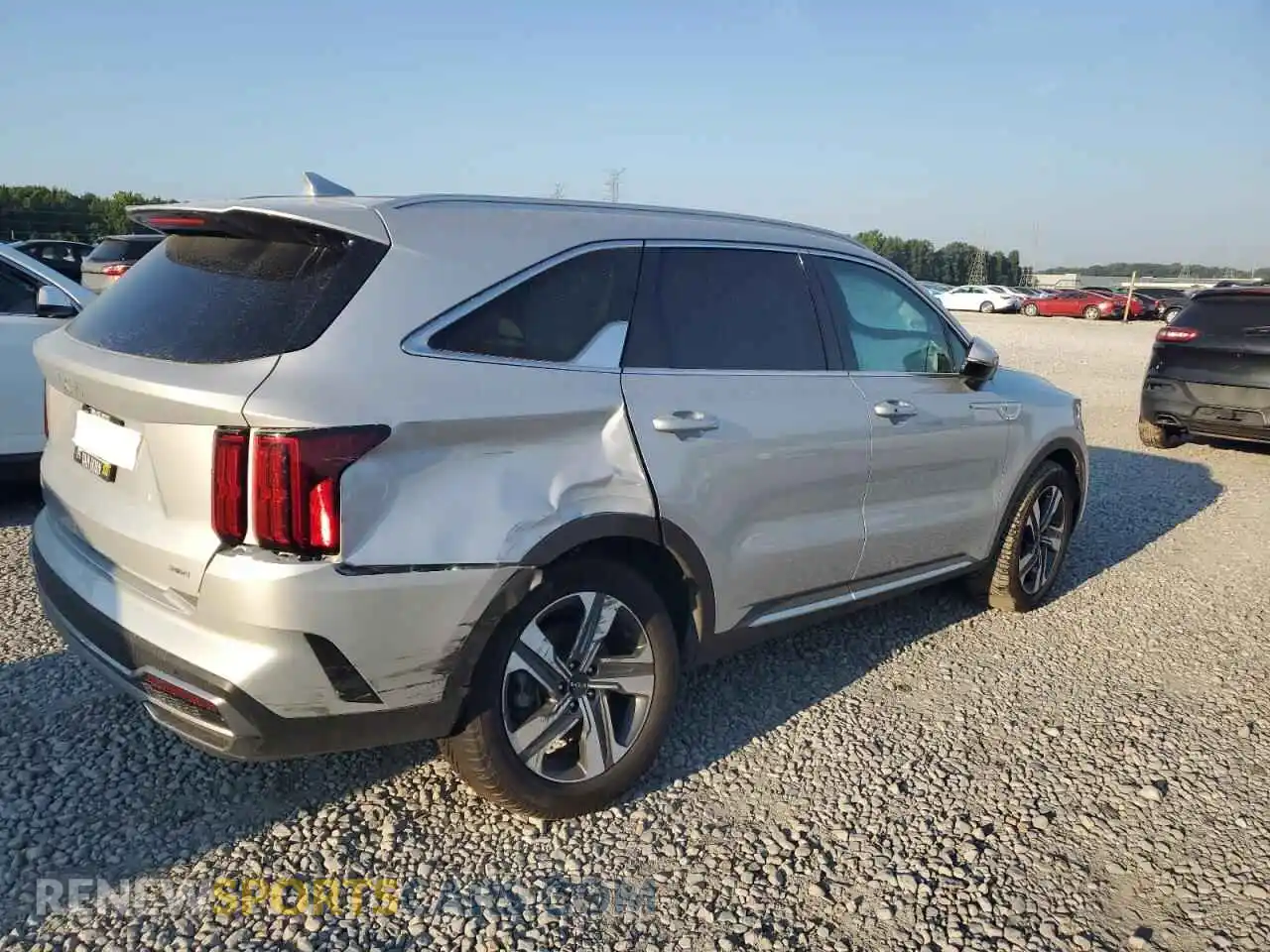 3 fotografías del automóvil dañado KNDRKDLG5R5247113 KIA SORENTO 2024