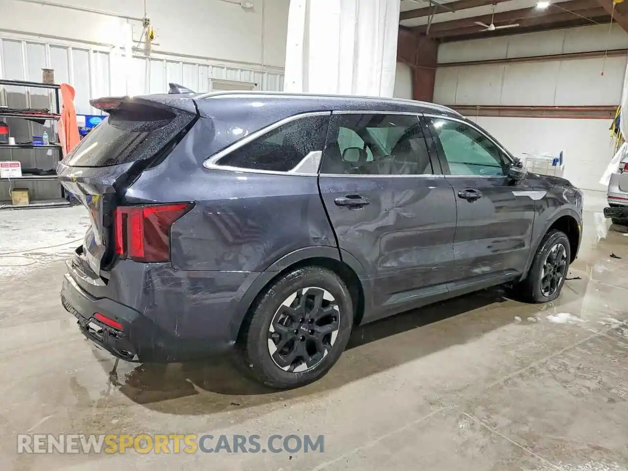 3 fotografías del automóvil dañado 5XYRLDJC1SG370059 KIA SORENTO 2025