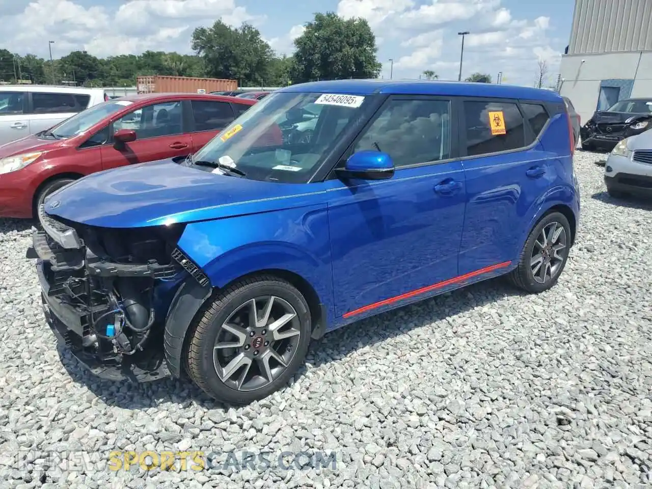 1 Photograph of a damaged car KNDJ53AF4M7738682 KIA SOUL 2021