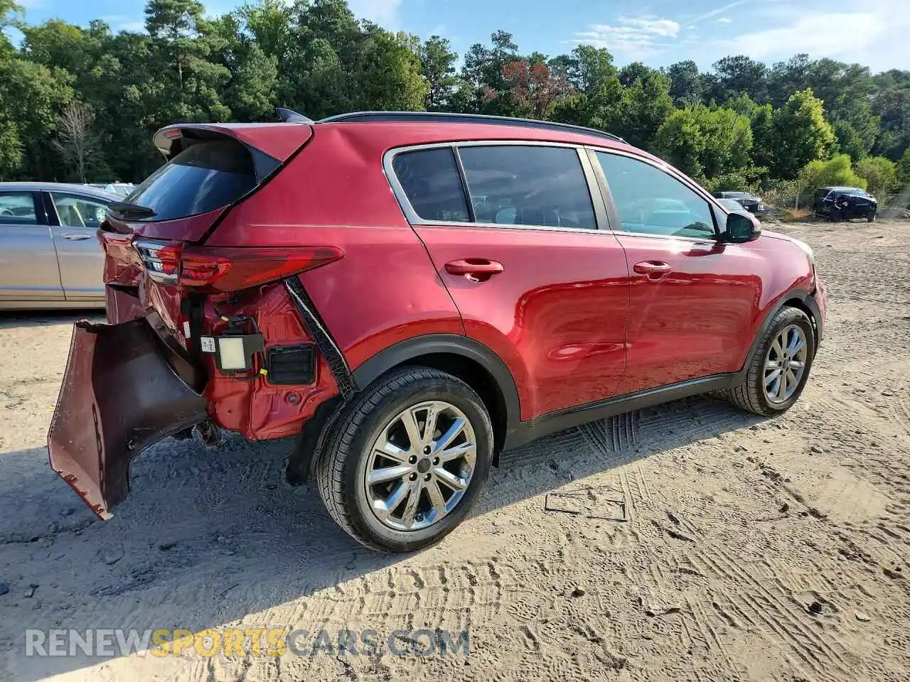 3 fotografías del automóvil dañado KNDP6CAC5M7867897 KIA SPORTAGE 2021