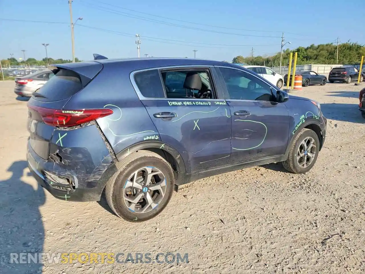 3 Photograph of a damaged car KNDPMCAC8M7866636 KIA SPORTAGE 2021