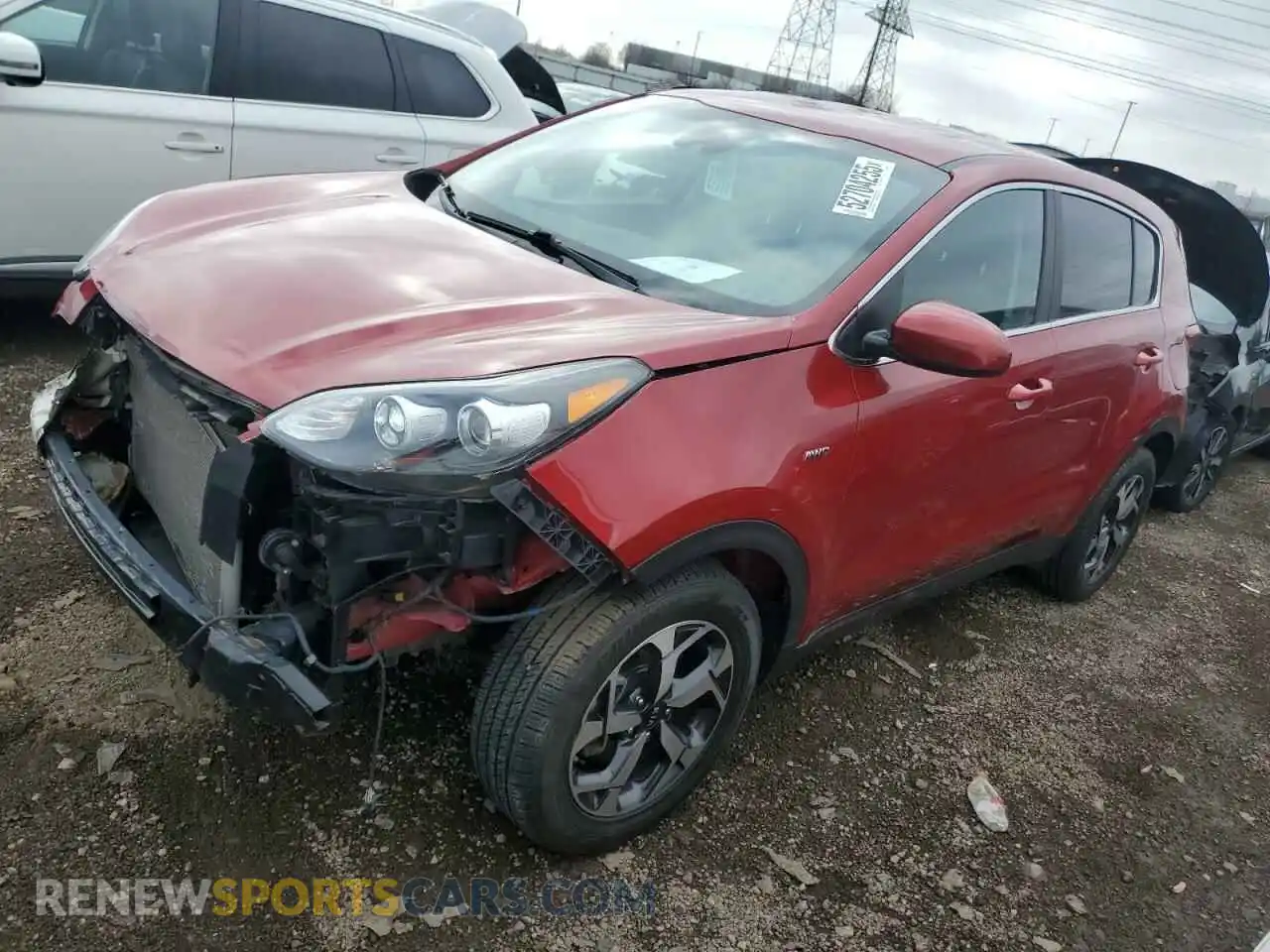 1 Photograph of a damaged car KNDPMCAC9M7933504 KIA SPORTAGE 2021