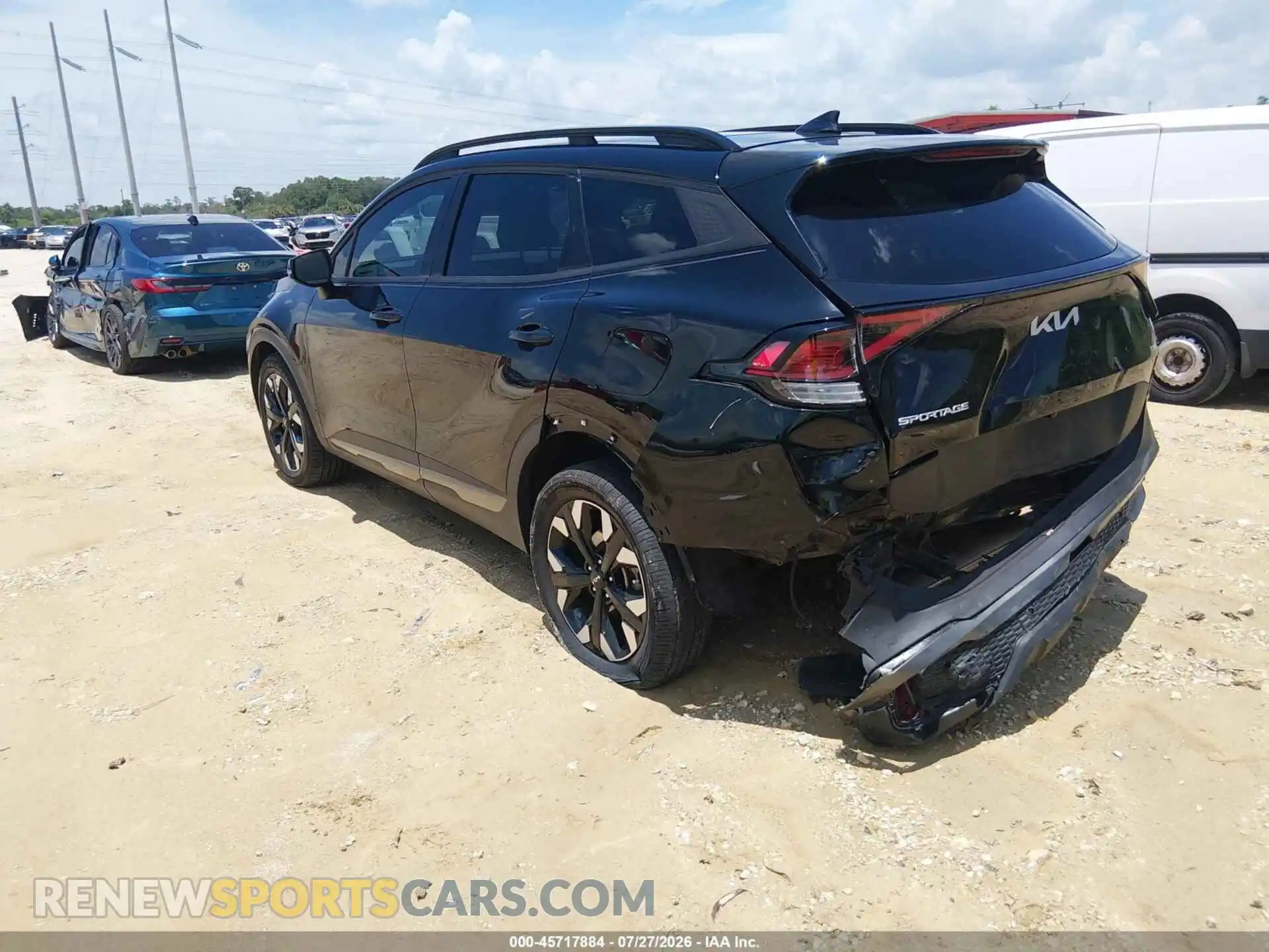 3 fotografías del automóvil dañado 5XYK6CAFXPG042661 KIA SPORTAGE 2023