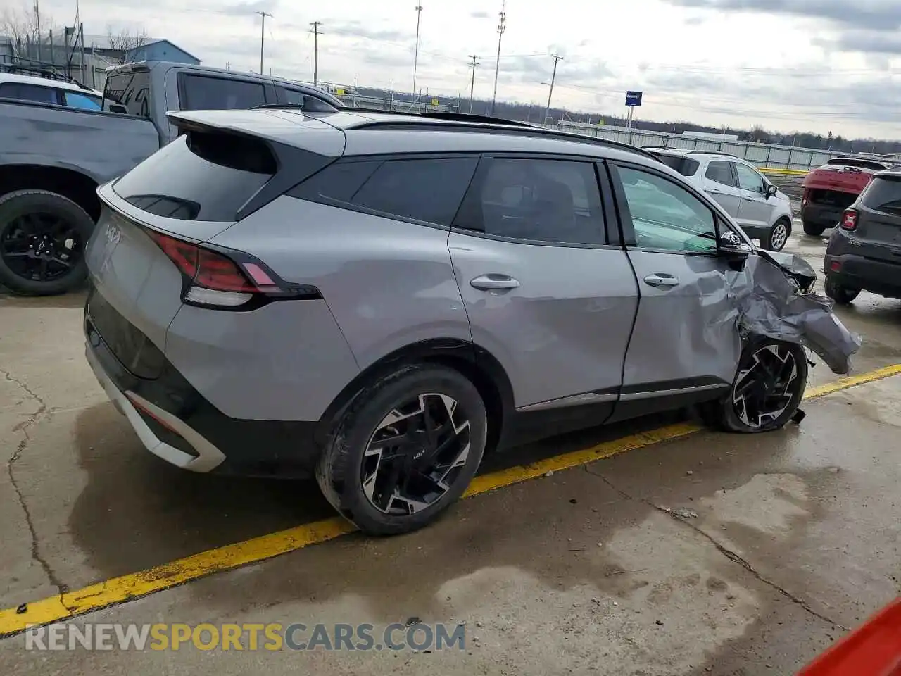 3 fotografías del automóvil dañado 5XYK53DF3RG173237 KIA SPORTAGE 2024